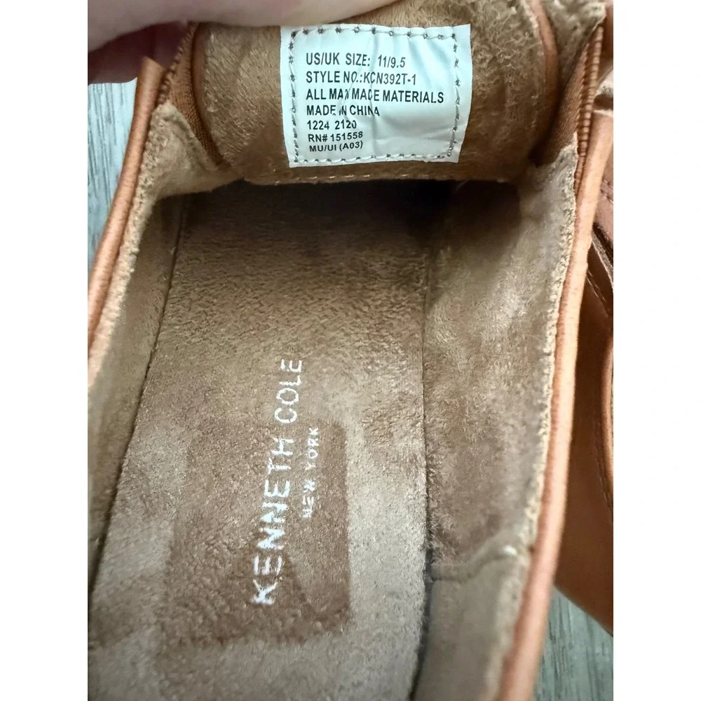 Kenneth Cole New York Boy's Size 11 Cognac Brown Derby Oxford Dress Shoe